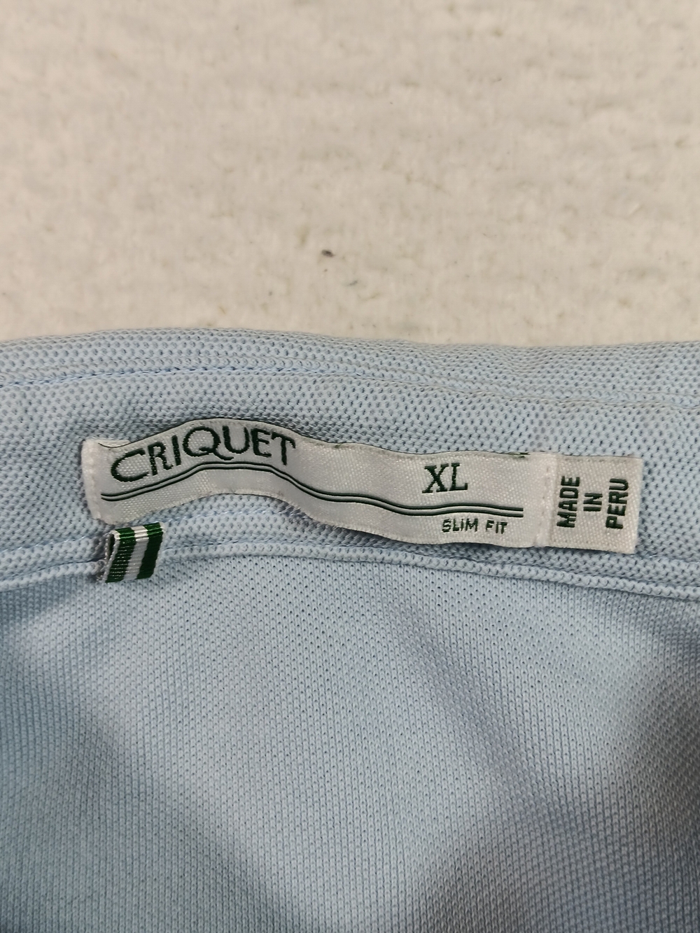 Criquet Shirt Mens XL Blue Long Sleeve Polo Pocket Pima Cotton Preppy Office - Picture 2 of 13